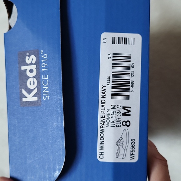 NWT! Windowpane Orange and Purple Plaid Keds! Size 8! - Picture 3 of 9